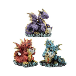 Mother and Hatching Baby Elements Dragon Figurine