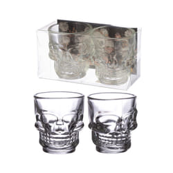 Fun Collectable Glass Shot Glass Set of 2 - Skulls (60ml)