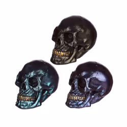 Gothic Iridescent Skull Ornament
