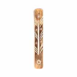Decorative Sun Wooden Incense Burner Ash Catcher