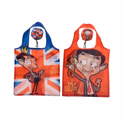 Handy Fold Up Mr Bean Shopping Bag with Holder