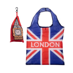 Handy Fold Up Big Ben London Shopping Bag with Holder
