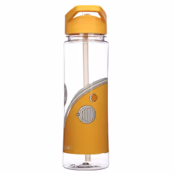 Volkswagen Shatterproof Reusable Plastic Water Drinks Bottle 550ml - Orange Camper