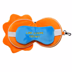 Lion Relaxeazzz Plush Round Travel Pillow & Eye Mask Set