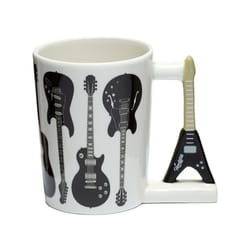 Headstock Guitar Rock Guitar Ceramic Shaped Handle Mug
