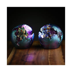 Geode Hatching Egg LED Baby Dragon Figurine
