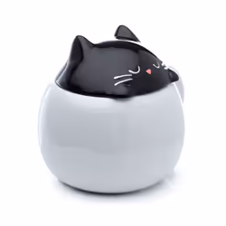Ceramic Mug with Shaped Lid - Cat - Feline Fine