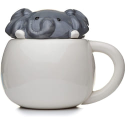 Ceramic Mug with Shaped Lid - Elephant - Sweet Animals