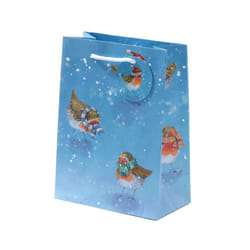 Jan Pashley Robin Christmas Medium Gift Bag