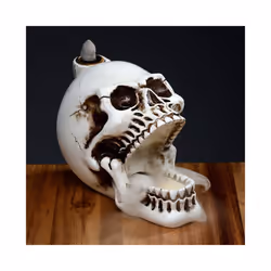 Skull with Open Mouth Backflow Incense Burner