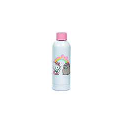 Pusheen & Hello Kitty - Stainless Steel Water Bottle - Cold for 24h and Hot for 12h - Metal Water Bottles with Cute Design - Double Walled Modern
