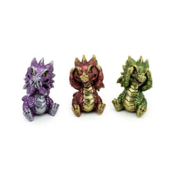Elements Dragon Figurine Set of 3 - Hear No Speak No See No Evil
