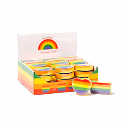 Compressed Travel Towel - Somewhere Rainbow Stripes