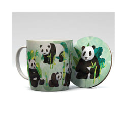 Porcelain Mug & Coaster Set - Panda Kingdom