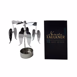 Spinning Tea Light Carousel Candle Holder - Angel Wings