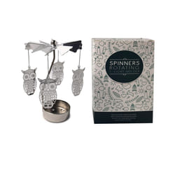 Spinning Tea Light Carousel Candle Holder - Owl