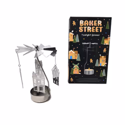 Spinning Tea Light Carousel Candle Holder - Christmas Baker Street