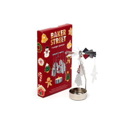 Christmas Gingerbread Men Rotating Carousel Spinning Tea Light Candle Holder