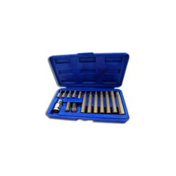 toolzone HX036 1/2-Inch Dr Hex Bits with Socket in Case-Black (15-Piece) Set