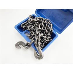 Towing Chain 14ft 3/8'' 2 Clevis Grab Hooks Tow Farm Garage With CaseHeavy Duty