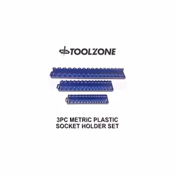Toolzone 3pc Metric Socket Storage Rack Tray For 1/4"-3/8"-1/2" Sockets SS013