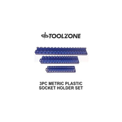 Toolzone 3pc Metric Socket Storage Rack Tray For 1/4"-3/8"-1/2" Sockets SS013