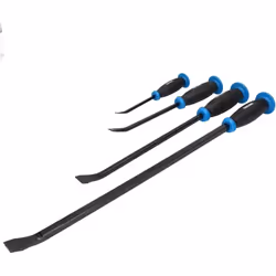 Crow Pry Bar Tool Set Heavy Duty 4 Piece with Hammer Strike Through Cap Handles