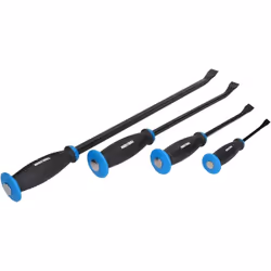 Crow Pry Bar Tool Set Heavy Duty 4 Piece with Hammer Strike Through Cap Handles