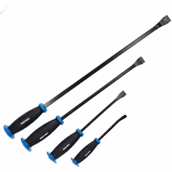 Crow Pry Bar Tool Set Heavy Duty 4 Piece with Hammer Strike Through Cap Handles