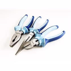 3 Piece Wire Side Cutter, Combination & Long Nose Plier Set 150mm