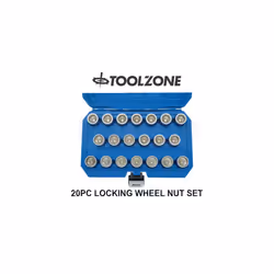 Toolzone Elite 20pc Locking Wheelnut Key Socket Set Porsche Type AU354