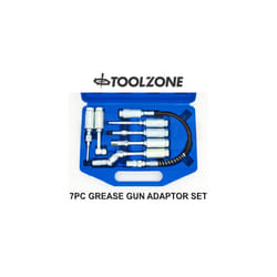 Toolzone 7 Piece Grease Gun Adaptor Set Lube Hose & Fittings AU364