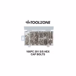 Toolzone 106 Piece Assorted Stainless Steel Socket Screws Metric Hex Cap Bolts HW207