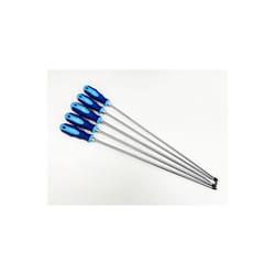 5pc Extra Long Screwdriver Flat Slotted Pozi Phillips Headed Total Length 450mm