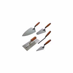 5PC TROWEL SET TRADESMAN HAND BRICK PLASTERING BUILDER POINTING TOOLS BL013