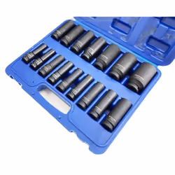 Toolzone 16PC 1/2" DR 6 Point Deep Impact Socket Set 10 - 32mm SS244