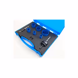 9 Piece Electricians Bi-Metal Hole Saw Set 18-51mm Steel Aluminium PVC Wood