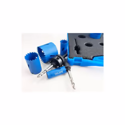 9 Piece Electricians Bi-Metal Hole Saw Set 18-51mm Steel Aluminium PVC Wood