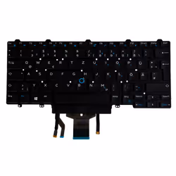 Origin Storage KBD Latitude E7440 German Layout 84 Keys Backlit Dual Point, Keyboard, German, Keyboard backlit, DELL, Dell La ...