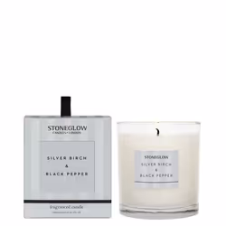 Stoneglow Silver Birch & Black Pepper, Round, White, Birch wood, Black pepper, 40 h, 1 pc(s)