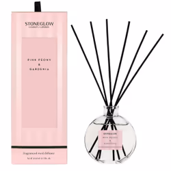 Stoneglow Pink Peony & Gardenia, Fragrance bottle, Reed aroma diffuser