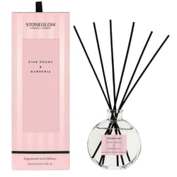 Stoneglow Pink Peony & Gardenia aroma diffuser Fragrance bottle Black, Transparent