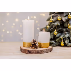 Stoneglow Candles Scented Tall Pillar Candle Festive Wishes (Orange, C