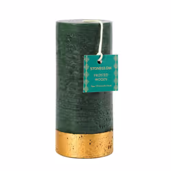 Stoneglow Candles Scented Tall Pillar Candle Frosted Woods (Pear Patch