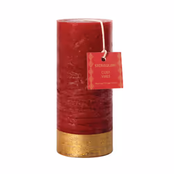Stoneglow Candles Scented Tall Pillar Candle Cozy Vibes (Nutmeg, Ginge