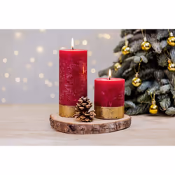 Stoneglow Candles Scented Short Pillar Candle Cozy Vibes (Nutmeg, Ging