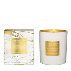 Stoneglow Cedarwood & Cypress wax candle Round Cedarwood, Cypress Gold, White 1 pc(s)