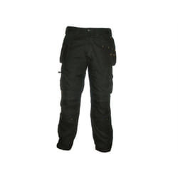 DeWalt Men's Polycotton Pro Tradesman Work Trouser - Black, 36W x 31L