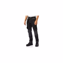 Men's Dewharr3433-tb Harrison Pro Stretch Trousers Waist 34in Leg 33in, Black/Grey, 34W 33L UK