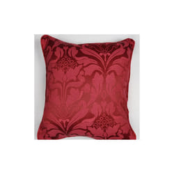 Fusion Eastbourne Damask Jacquard Filled Cushion, 43 x 43 Cm - Burgundy
